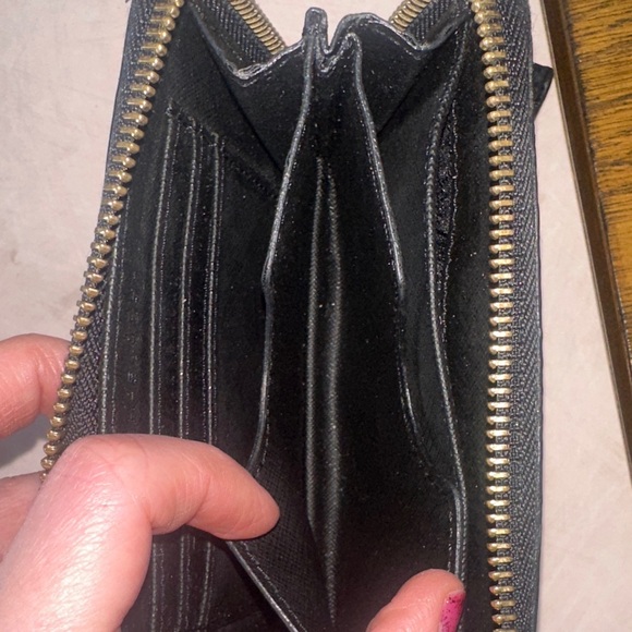 Michael Kors Black Textured Wristlet with Gold Accents - Picture 10 of 11